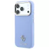 Guess GUE005538 Saffiano Small 4G & Classic Logo apsauginis MagSafe dėklas iPhone 18 Pro / 17 Pro, šviesiai mėlynas