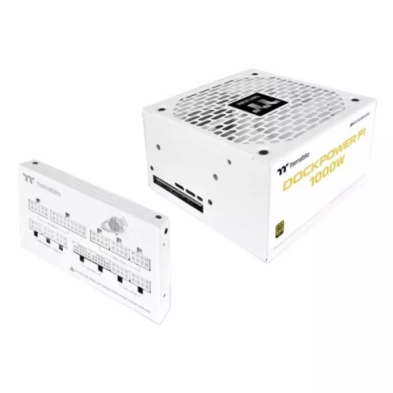 Thermaltake Dockpower FI 1000W PC maitinimo blokas, 80 PLUS Gold, baltos spalvos