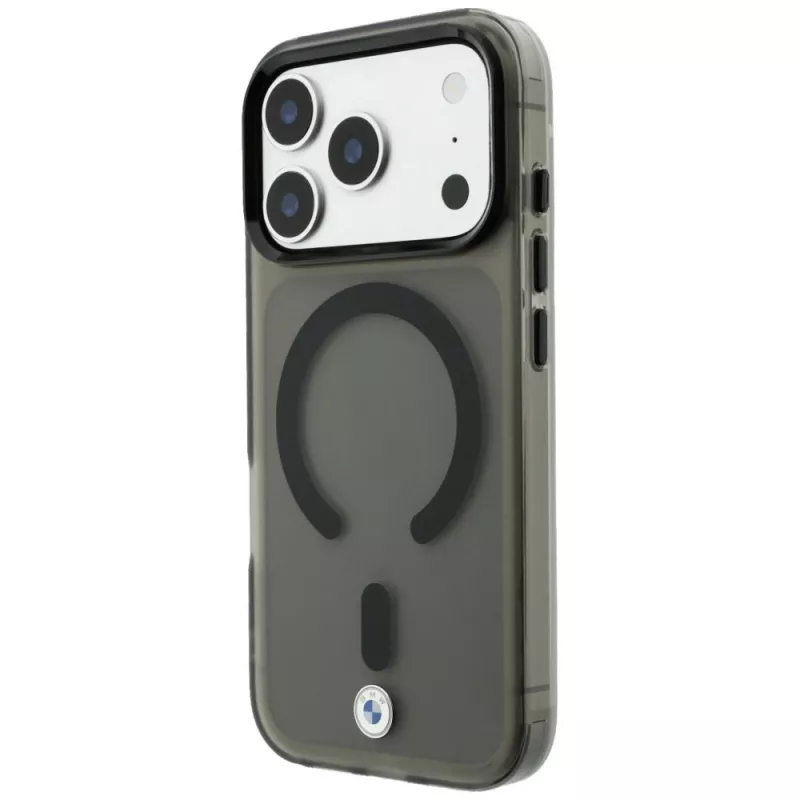 BMW Sign Frosted IML & Metal Logo MagSafe telefono dėklas iPhone 18 Pro Max / 17 Pro Max, pilkas