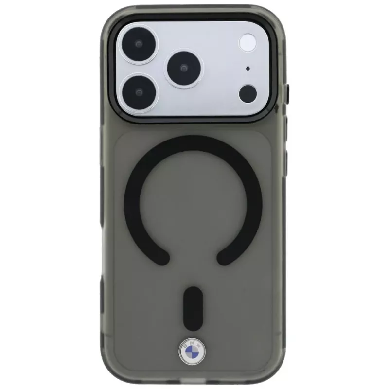 BMW Sign Frosted IML & Metal Logo MagSafe telefono dėklas iPhone 18 Pro Max / 17 Pro Max, pilkas