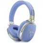 Guess Grained Triangle Gold Logo Bluetooth ENC ausinės su lanku, mėlynos