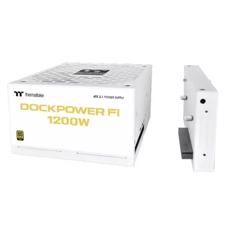 Thermaltake TT Dockpower FI 1200W Snow PC maitinimo blokas, 1200 W, 80 PLUS Gold, modulinis, baltos spalvos