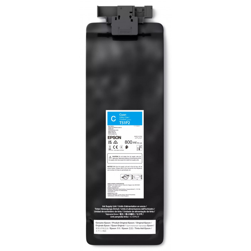 Epson UltraChrome GS3 T51P200 rašalo pakuotė (800 ml), žydros spalvos