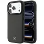 Mercedes Leather Mesh with Bow Line dėklas su MagSafe, skirtas iPhone 18 Pro / 17 Pro, antracito spalvos
