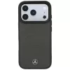 Mercedes Leather Mesh with Bow Line dėklas su MagSafe, skirtas iPhone 18 Pro / 17 Pro, antracito spalvos