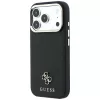 Guess Saffiano Small 4G & Classic Logo dėklas su MagSafe, skirtas iPhone 18 Pro / 17 Pro, juodas