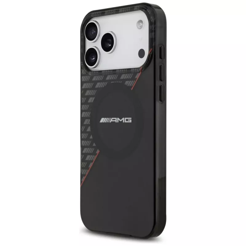 Mercedes AMG00123 AMG IML Double Layer Rhombs MagSafe telefono dėklas iPhone 18 Pro Max / 17 Pro Max, juodai raudonas