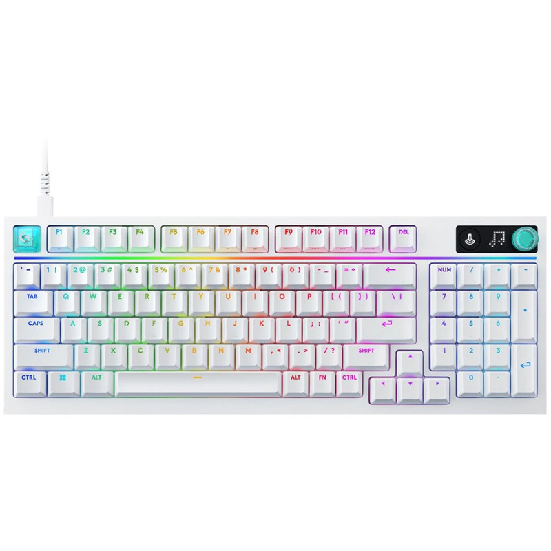 Logitech G316 X 75 mechaninė žaidimų klaviatūra su laidu, taktilinė, balta, US International