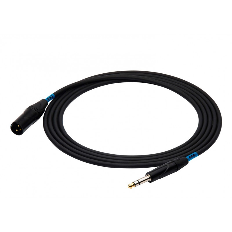 SSQ JSXM10 SS-1462 audio kabelis, Jack stereo - XLR 3 kontaktų kištukas, 10 m, juodas