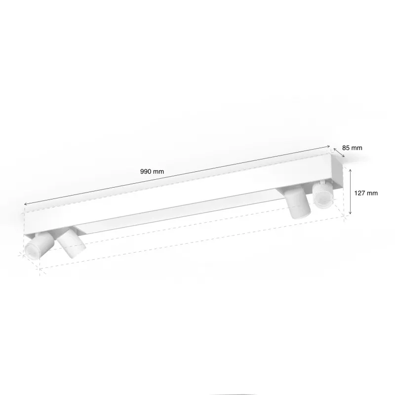 Philips Hue White & Color Ambiance Centris Spot šviestuvas, 4 lempos, 4200 lm, baltas