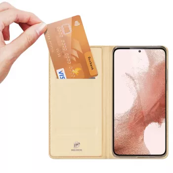 iLike dėklas-knygelė Samsung Galaxy S23 Plus, auksinis