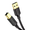 Ugreen US135 USB 2.0 A-B kabelis printeriui, padengtas auksu, 1 m, juodos spalvos