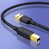Ugreen US135 USB 2.0 A-B kabelis printeriui, padengtas auksu, 1 m, juodos spalvos