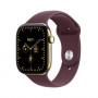 Išmanusis laikrodis Apple Watch Series 12 GPS + Cellular 42 mm, spindinčio aukso spalvos titano korpusas, bordo spalvos sportinė apyrankė, M/L