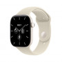Išmanusis laikrodis Apple Watch Series 12 GPS + Cellular 42 mm, perlų baltos spalvos keramikos korpusas, smėlio spalvos sportinė apyrankė, M/L
