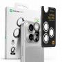 AmazingThing AR Aluminum 3 Lens Glass juoda objektyvų apsauga su kameros rėmeliu, skirta iPhone 16 Pro / 16 Pro Max