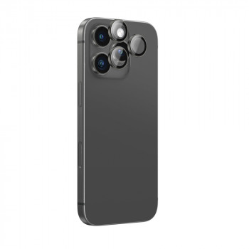 AmazingThing AR Aluminum 3 Lens Glass juoda objektyvų apsauga su kameros rėmeliu, skirta iPhone 16 Pro / 16 Pro Max