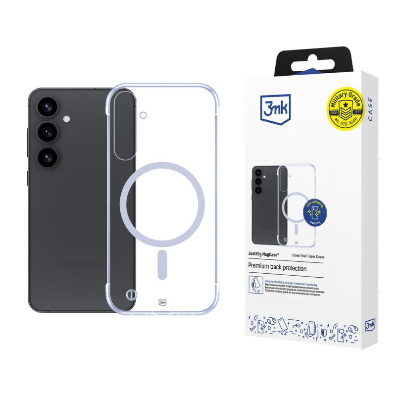 3mk Just20g MagCase dėklas Samsung Galaxy S25+, skaidrus