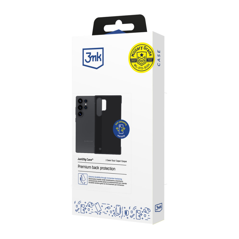 3mk Just20g Matt Case dėklas Samsung Galaxy S25 Ultra, matinis juodas