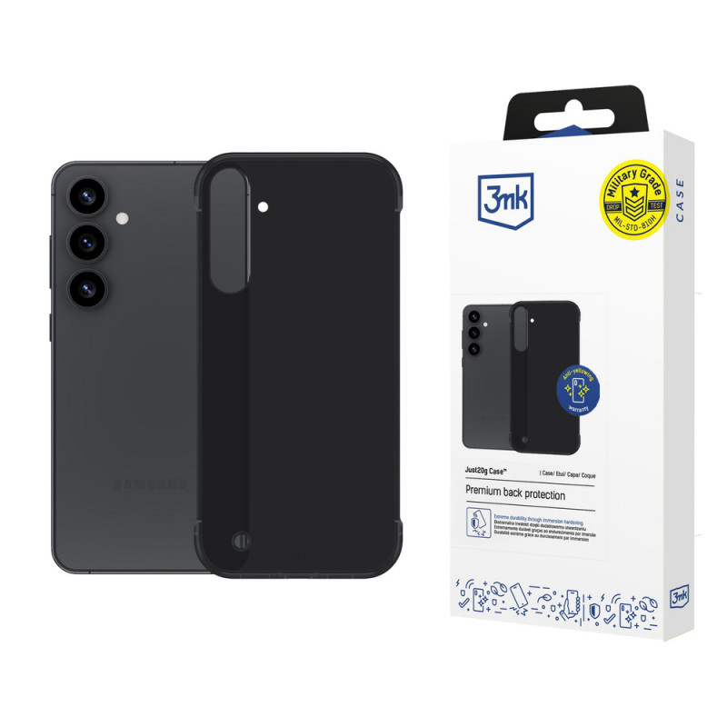 3mk Just20g Matt Case dėklas Samsung Galaxy S25+, matinis juodas