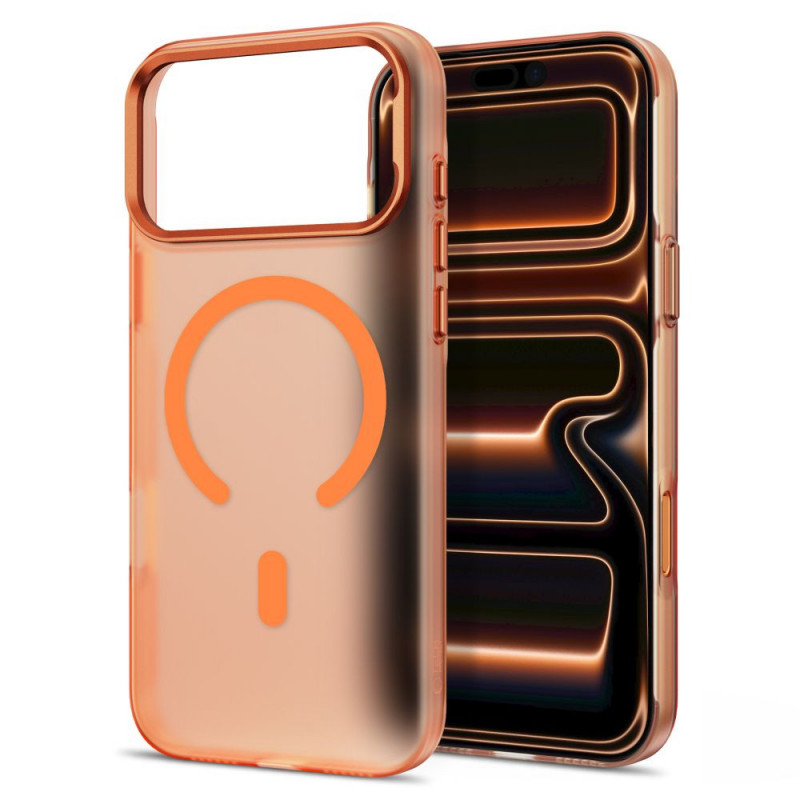 Tech-Protect MagZero MagSafe apsauginis dėklas, tinkantis Apple iPhone 17 Pro / 18 Pro, matinis Cosmic Orange