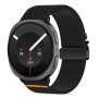 Tech-Protect Nylon Clasp išmaniojo laikrodžio dirželis Samsung Galaxy Watch 8 / 9 / Classic 40 / 44 / 46 mm, juodas