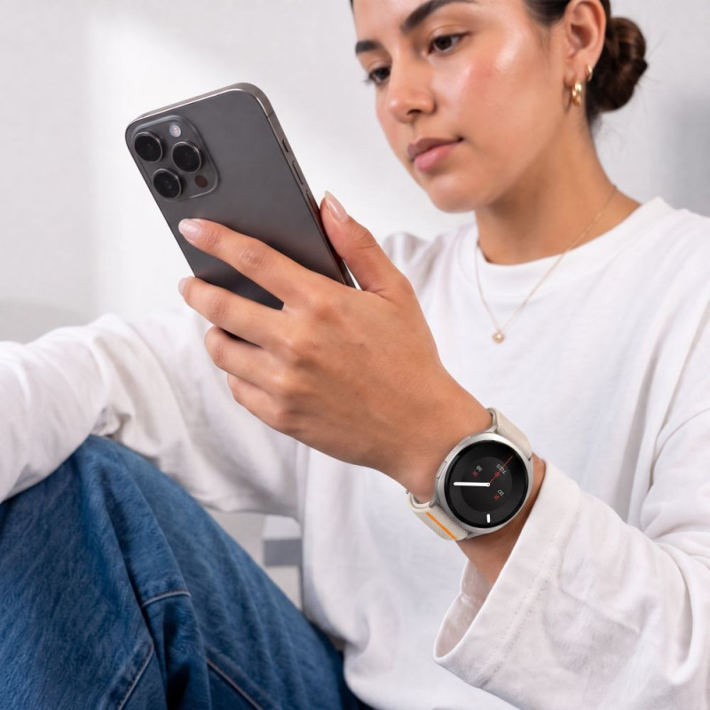 Tech-Protect Nylon Clasp išmaniojo laikrodžio dirželis Samsung Galaxy Watch 8 / 9 / Classic 40 / 44 / 46 mm, Starlight