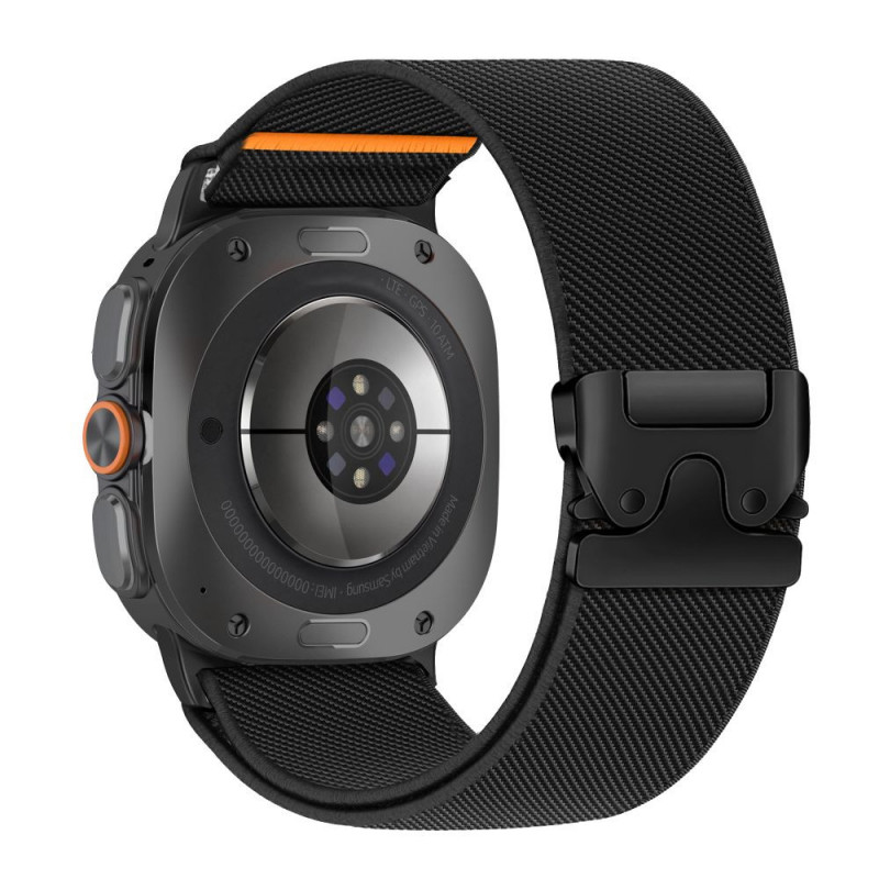 Tech-Protect Nylon Clasp išmaniojo laikrodžio dirželis Samsung Galaxy Watch Ultra 1 / 2 2024-2026 47 mm, juodas