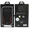 Audi R8 Genuine Leather MagSafe dėklas iš tikros odos iPhone 18 Pro Max / 17 Pro Max, juodos ir raudonos spalvų (AUDI000240)