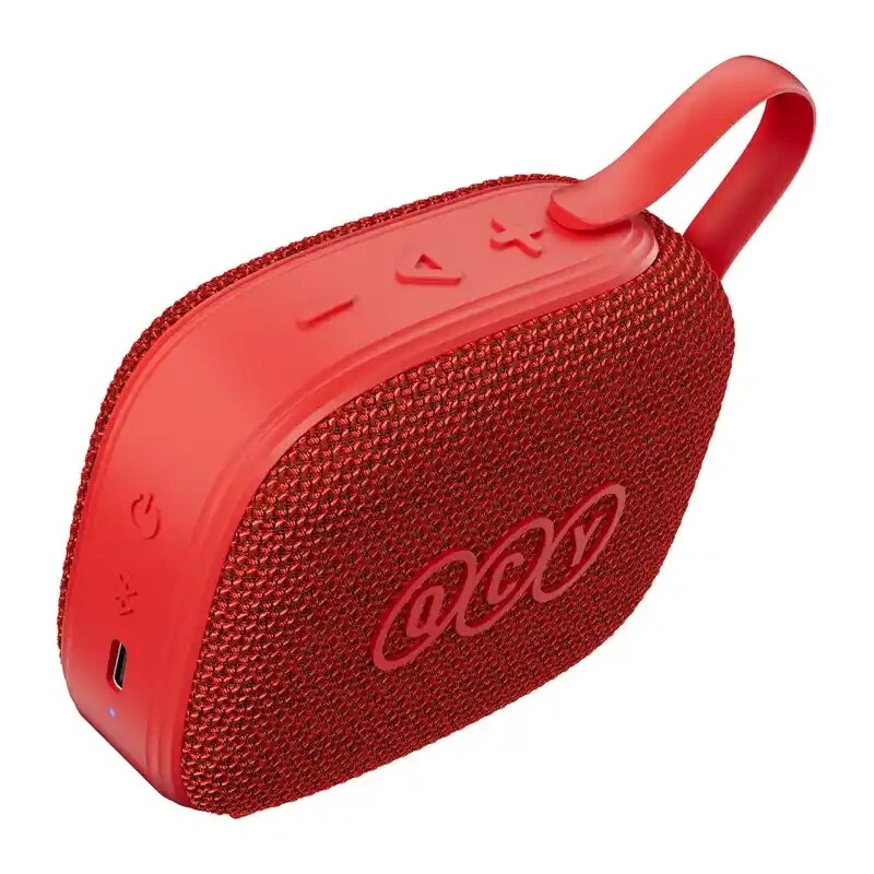 QCY SP3 nešiojamas belaidis garsiakalbis su Bluetooth, raudonas