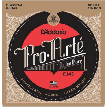 Daddario D'Addario EJ45 Pro-Arté nailoninės stygos klasikinei gitarai, normalus įtempimas, 28-43