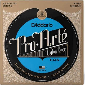 Daddario D'Addario EJ46 Pro-Arté stygos klasikinei gitarai, didelis įtempimas, 28-44