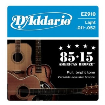 Daddario D'Addario EZ910 Light stygos akustinei gitarai, 11-52