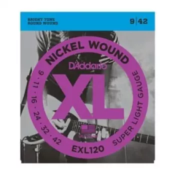 Daddario D'Addario EXL120 Super Light stygos elektrinei gitarai, 9-42