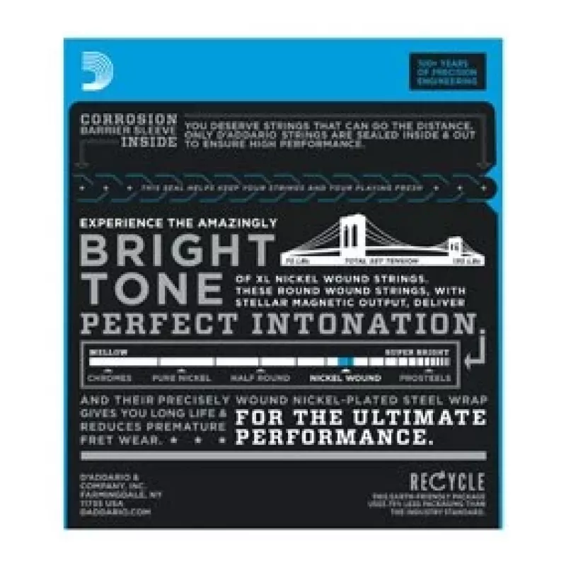 Daddario D'Addario EXL140 stygos elektrinei gitarai, 10–52