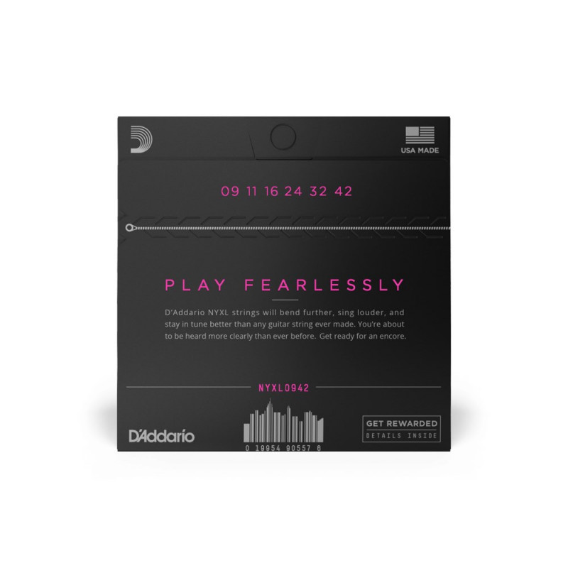 Daddario D'Addario NYXL0942 stygų komplektas elektrinei gitarai, 09–42