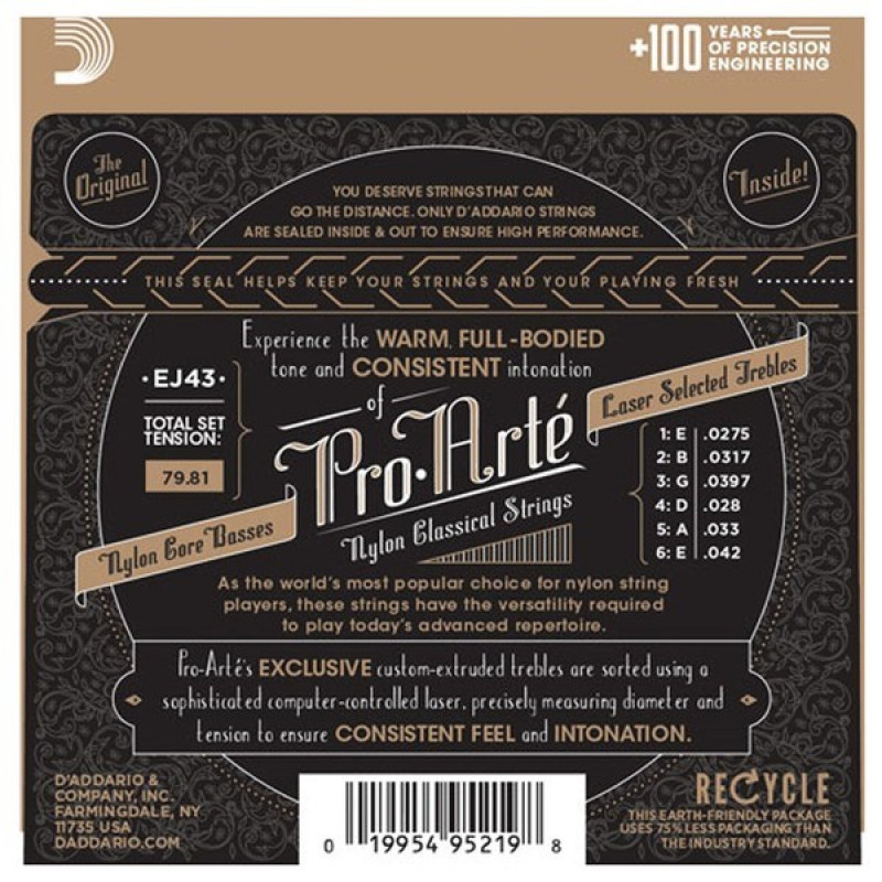 Daddario D'Addario EJ43 Pro-Arté Carbon klasikinių gitarų stygos