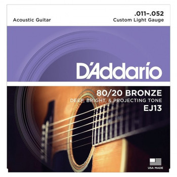 Daddario D'Addario EJ13 akustinių gitarų stygos, 11-52