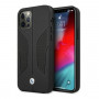 BMW BMHCP12LRSCSK Perforate Sides odinis kietojo tipo dėklas, tinkantis Apple iPhone 12 Pro Max, juodas