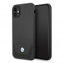 BMW BMHCN61RSWPK Leather Perforate kietas dėklas Apple iPhone 11, juodas