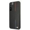 BMW BMHCS22MTRTBK kietas dėklas Samsung Galaxy S22+ telefonui, M Collection Triangles, juodos spalvos