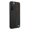 BMW BMHCS22MTRTBK kietas dėklas Samsung Galaxy S22+ telefonui, M Collection Triangles, juodos spalvos