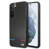 BMW BMHCS22MPUCARTCBK kietas dėklas Samsung Galaxy S22+ telefonui, M Collection Triangles, juodos spalvos