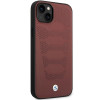 BMW BMHCP14S22RPSR apsauginis dėklas, skirtas iPhone 14, bordo atspalvio, Leather Seats Pattern