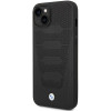 BMW BMHCP14S22RPSK apsauginis dėklas, skirtas iPhone 14, juodas, Leather Seats Pattern