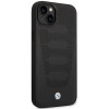 BMW BMHCP14S22RPSK apsauginis dėklas, skirtas iPhone 14, juodas, Leather Seats Pattern