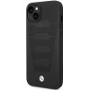 BMW BMHCP14S22RPSK apsauginis dėklas, skirtas iPhone 14, juodas, Leather Seats Pattern