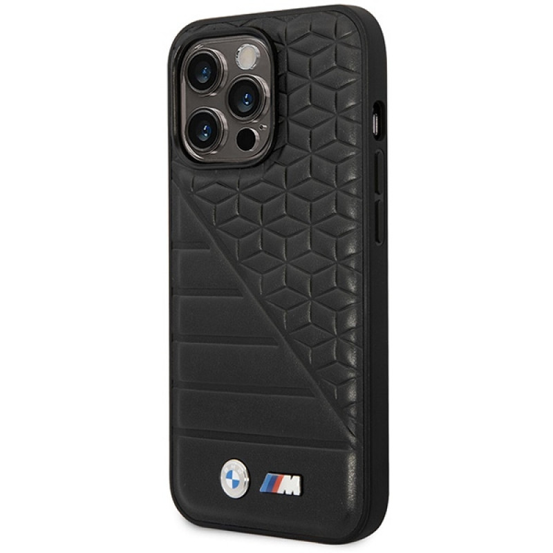BMW BMHCP14L22PMGK apsauginis dėklas, skirtas iPhone 14 Pro, juodas, Bi Pattern