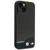 BMW BMHCP14M22NBCK apsauginis dėklas, skirtas iPhone 14 Plus, juodas, Leather Carbon
