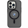 BMW BMHMP14MDSLK Signature MagSafe kietas telefono dėklas Apple iPhone 14 Plus / 15 Plus, juodas